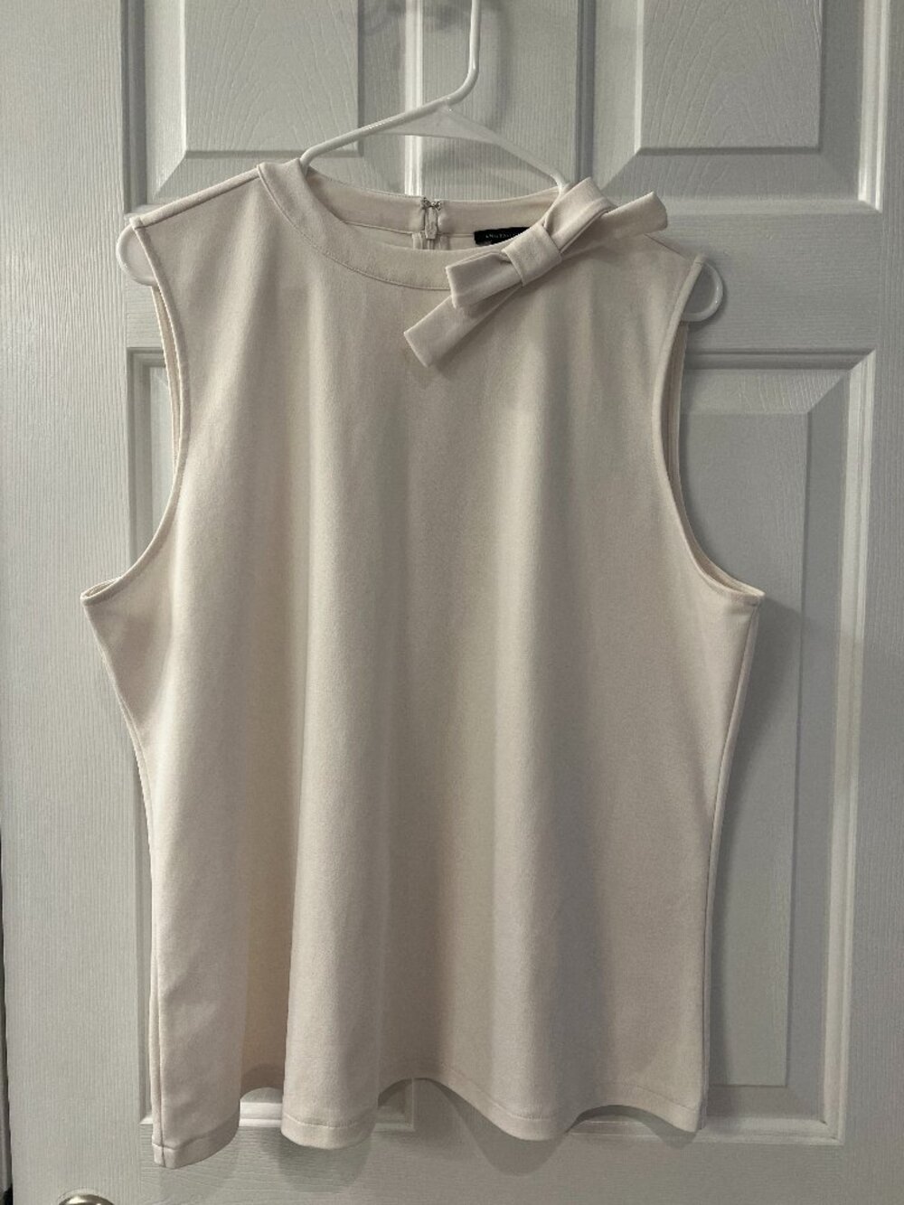 Ann Taylor Sleeveless Bow Neck Blouse